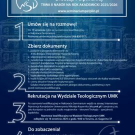 Wraz z Niedzielą Dobrego Pasterza nasze Wyższe Seminarium Duchowne w Pelplinie rozpoczyna rekrutację!
